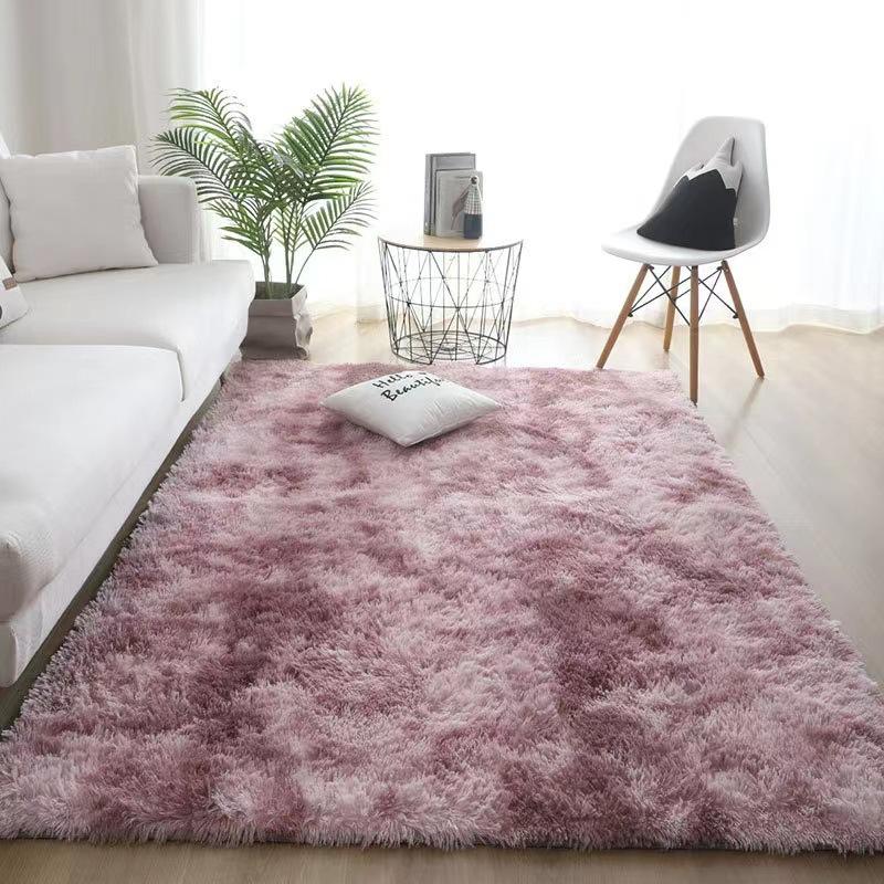 Modern Luxury Plush Tie Dye Fluffy Carpet Soft Rainbow Shaggy for Living Room High Pile Machine Made 1 Piece MOQ Hot Sale
