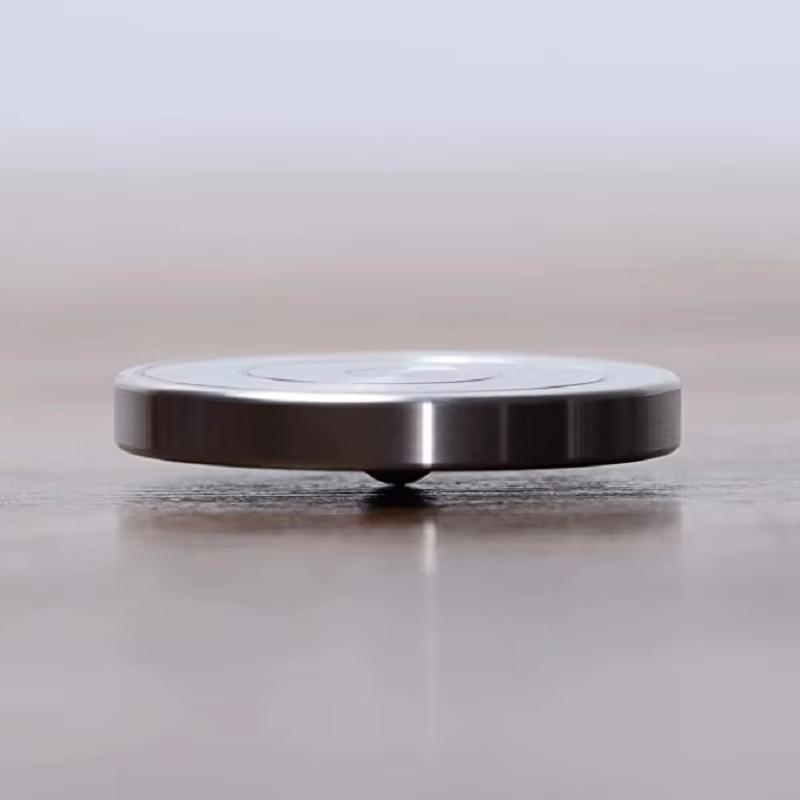 Desktop Coin Top Transfer Lucky Top Fun Pocket Toy Stainless Steel Top Portable Stress Relieving Toy for Adults and Children