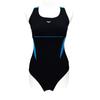 Arena Costume da Bagno Donna Bodylift Vivien Schiena Incrociata Leggera Costume Intero Nero Turchese 2A90458/50 D48