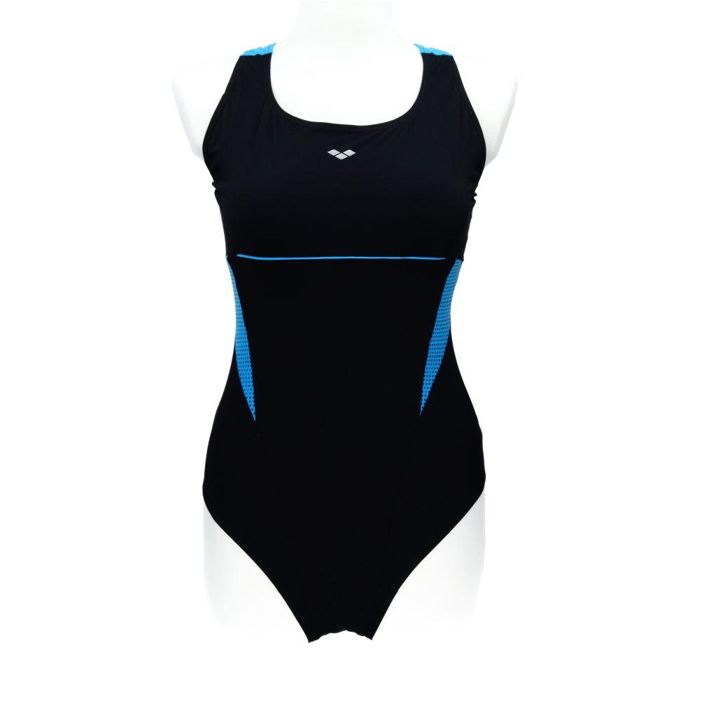 Arena Strój Damski Bodylift Vivien Light Cross Back One Piece Black Turquoise 2A90458/50 D48