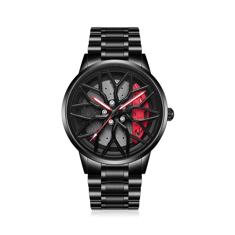 SVJ High-End Men's Quartz Watch: Three-Dimensional Hollow C63 Design with Genuine Wheel Hub.