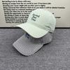 New embroidered vertical striped baseball cap women's summer soft top sunscreen cap versatile face visor