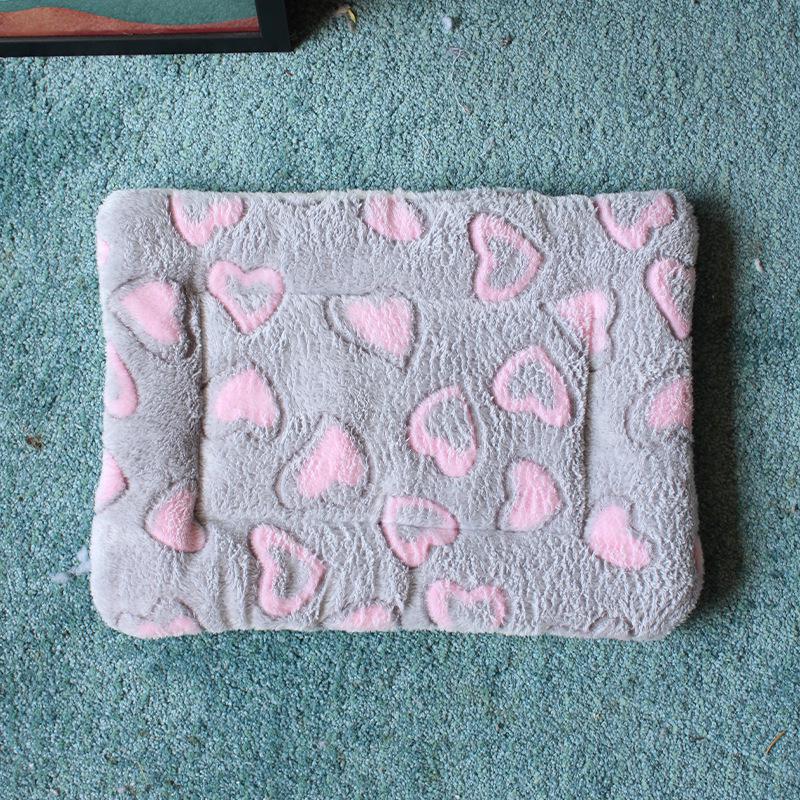 Thickened Winter Warm Pet Cushion: Flannel Cartoon Sleeping Mat for Cats and Dogs