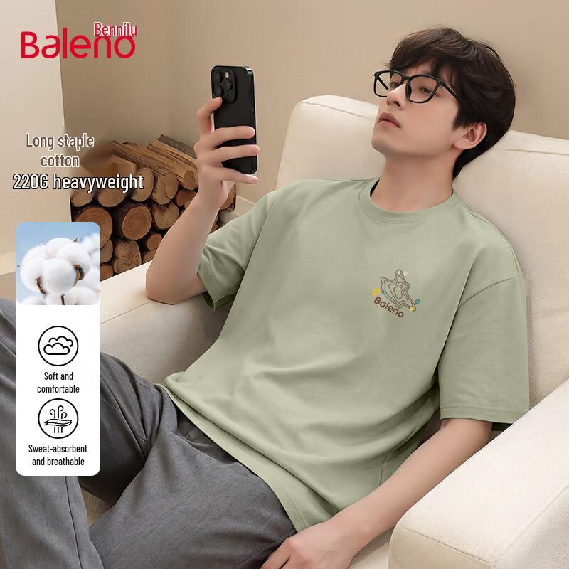 Baleno Men s Pure Cotton Short Sleeve T-Shirt 4XL