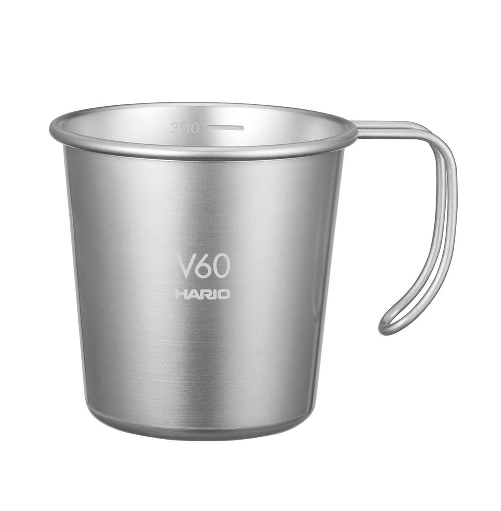 HARIO V60 Metal Stacking Mug 300ml Silver O-VSM-30-HSV