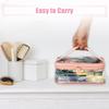 VOCOSTE Clear Makeup for Available in Black and Cherry Blossom Bag, Waterproof, Transparent, Travel, 2-Pack,
