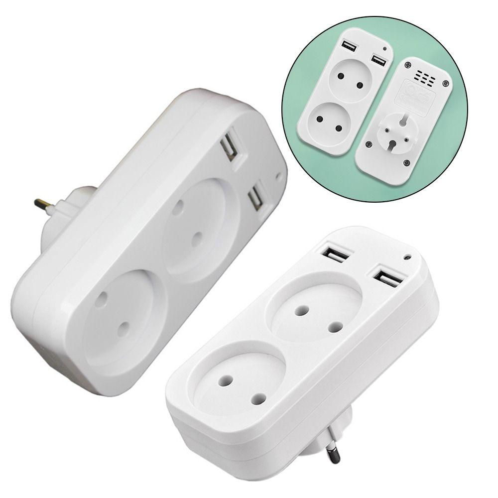 Durable Multifunctional Socket Portable Dual USB Port Socket  Business Trip