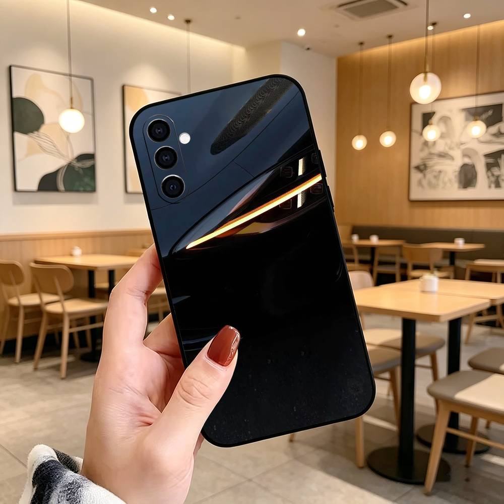 Ultra Sleek Car Su7  Phone Case Black Silicone Soft For Samsung Galaxy A73,A72,A71,A70,A53,A52,A51
