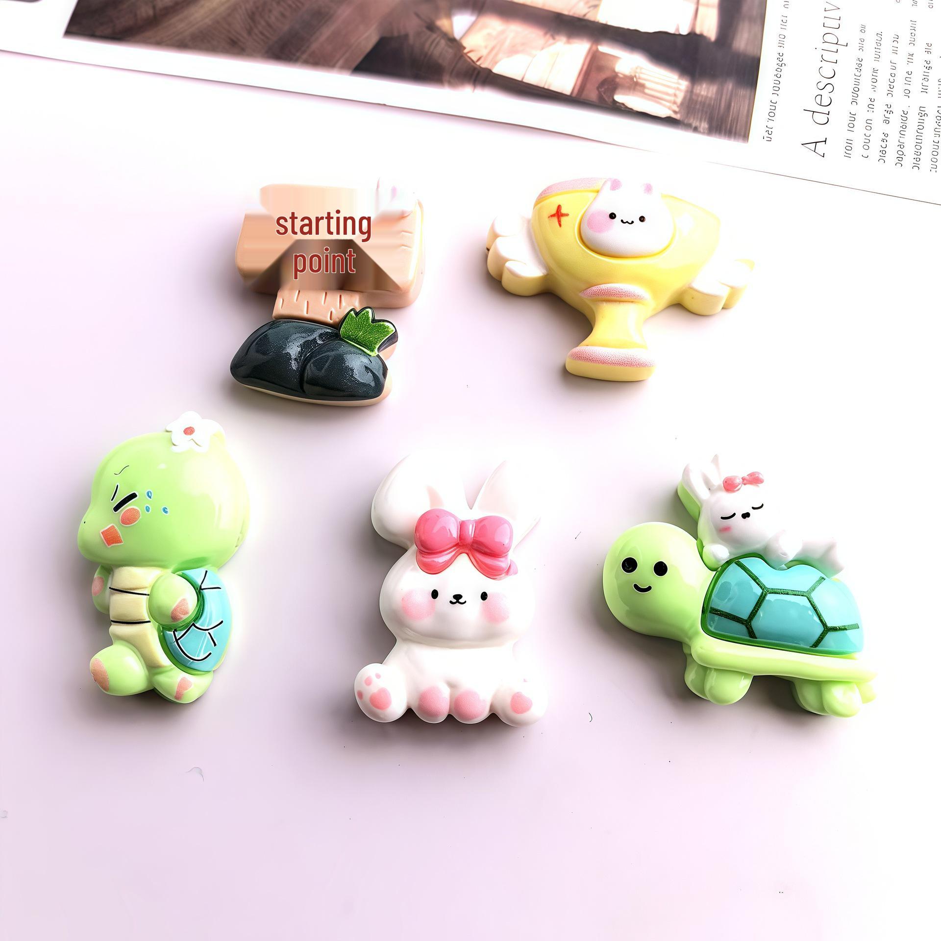Internet Celebrity Resin Turtle Rabbit Pendant Cute Jewelry Display Stand Small Card