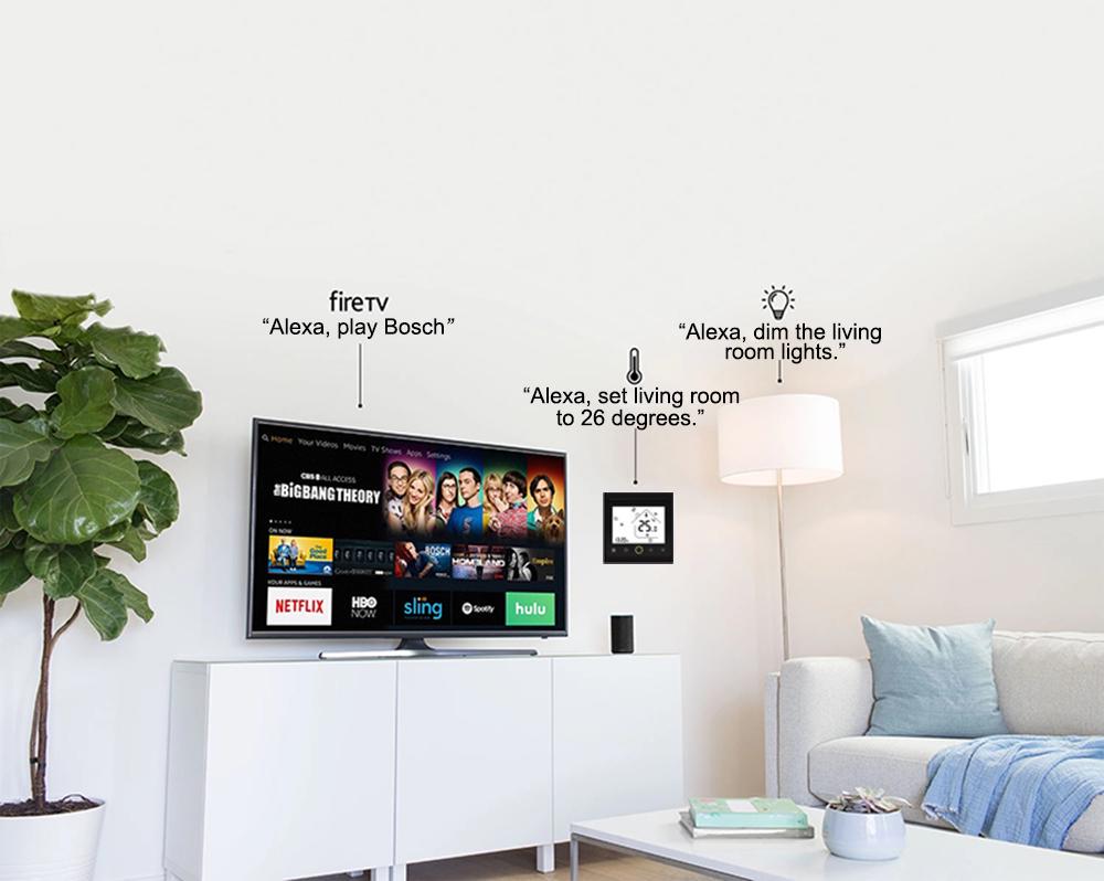 WIFI For Electric/Water/Gas Boiler Floor Heating Thermostat Smart Touch Screen LCD Display Temperature Controller with Alexa/Google Home