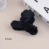 Large Milk Coffee Plush Claw Clip: Fluffy Autumn/Winter Hairpin for Women