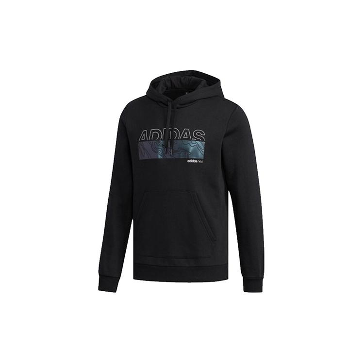 Мужские толстовки Adidas Neo Черные с капюшоном Умеренный Обычный EI4459 S