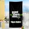 Gta Customize Your Name Beach Towel Soft Durable Quick-Dry Perfect for Traveling Yoga Camping and Swimming