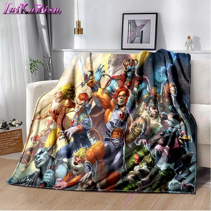 Thundercats Throw Blanket Cartoon Soft Cover Lightweight Warm Cartoon Blankets for Kidsroom Bedroom