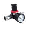 1/4" Air Pressure Regulator with Gauge, Air Pressure Regulator Gauge Adjustment Valve for Spray Guns and Compressors