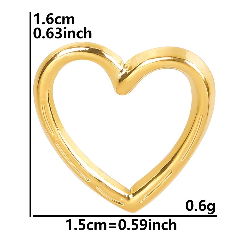 Love Stainless Steel Charm For Earring Making Supplies 6pcs Heart Jewelry Pendants Fashion Accessories DIY Couple Gift Bedeltjes