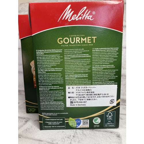Melitta Gourmet Filter Paper, 1*4, 80 Sheets (2 Boxes)