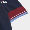 FILA Women's Color-Block Knitted Short Sleeve Top
