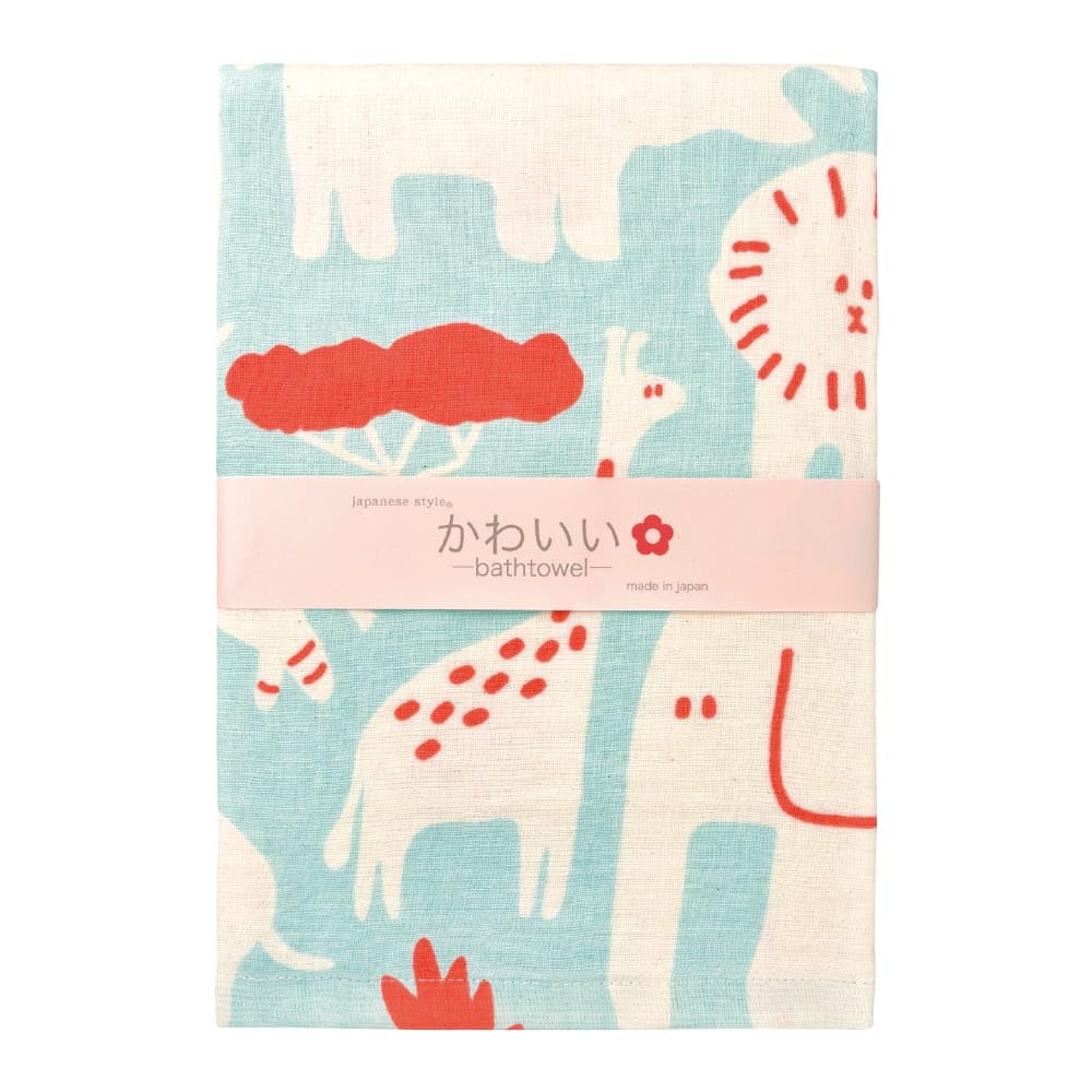 

Nissen Shoko Japanese Style Bath Towel 161670 Yuru Safari 1 color scheme