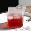 4 PCS Glass Milk Carton, Clear Square Mini Cup Cocktail Glass for Milk, Coffee, Water, Juice, Beverages