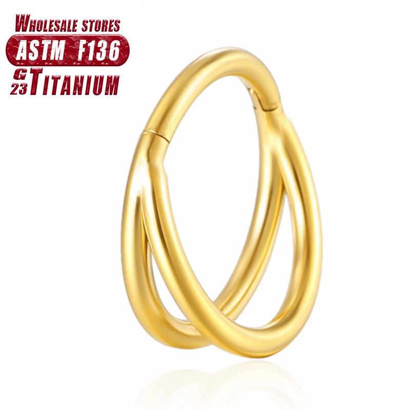 F136 Titanlegierung Nahtloser Ring Nasenpiercing mit Zirkonia Knorpelohrring.