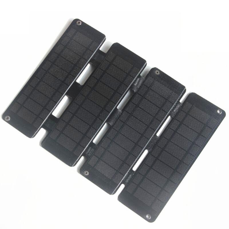 

Portable 14W 5V Solar Charger With Double USB Port, Folding Solar Panel Charger for Outdoor Activities Travel Use чорний