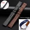 13 14 16mm 18mm 19mm 20mm Thin Soft Crocodile Leather Strap For Longines L4 L2 VC MIDO Cartier Pin Buckle Brown Blue WatchBand