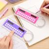 2Pcs 10cm Ruler Solar Calculator 2in1 Design Multifunction Calculator  Office Supplies
