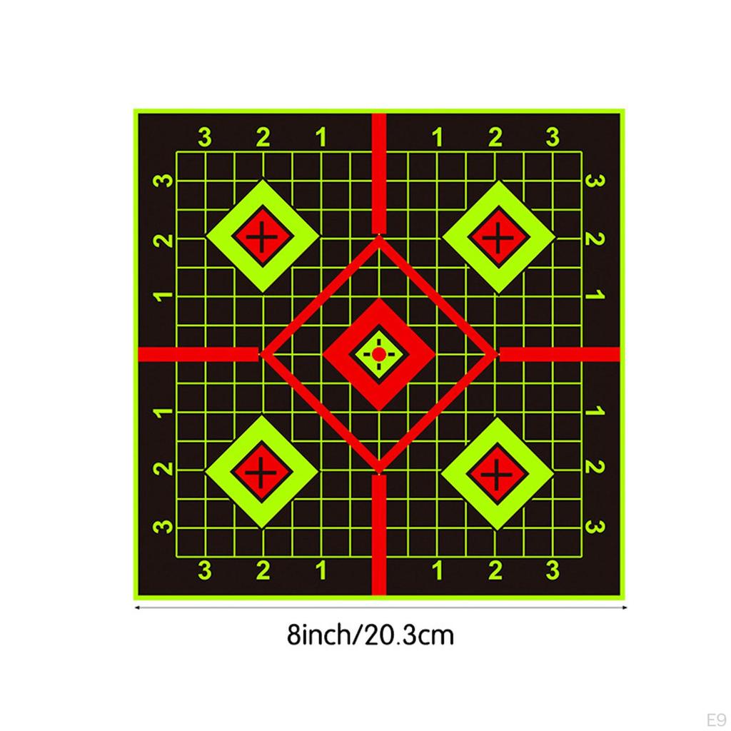 10 Pack of Paper Targets, Self Stickers for Garden Range