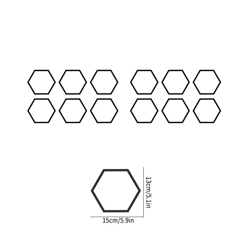 

12 шт. сотовая графика авто бампер боковая часть кузова водонепроницаемые виниловые наклейки DIY открытый стиль водонепроницаемое украшение для автомобиля 15x13CM (single)