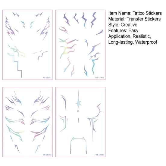 Yousheng 4 Buc Tatuaje Temporare K-Pop Autocolante Tatuaje Joc de Rol Impermeabile Artă Corporală Realistă Petrecere Cosplay Costum Recuzită