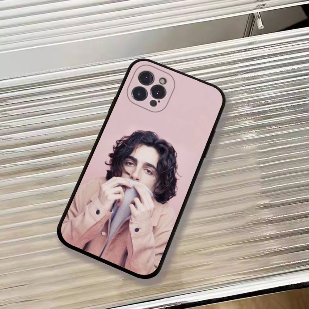 Heißer Schauspieler T-Timothée Chalamet Handyhülle Für iPhone 17,16,15,14,13,12,11 Plus,Pro Max,XS,Weiche Schwarze Hülle