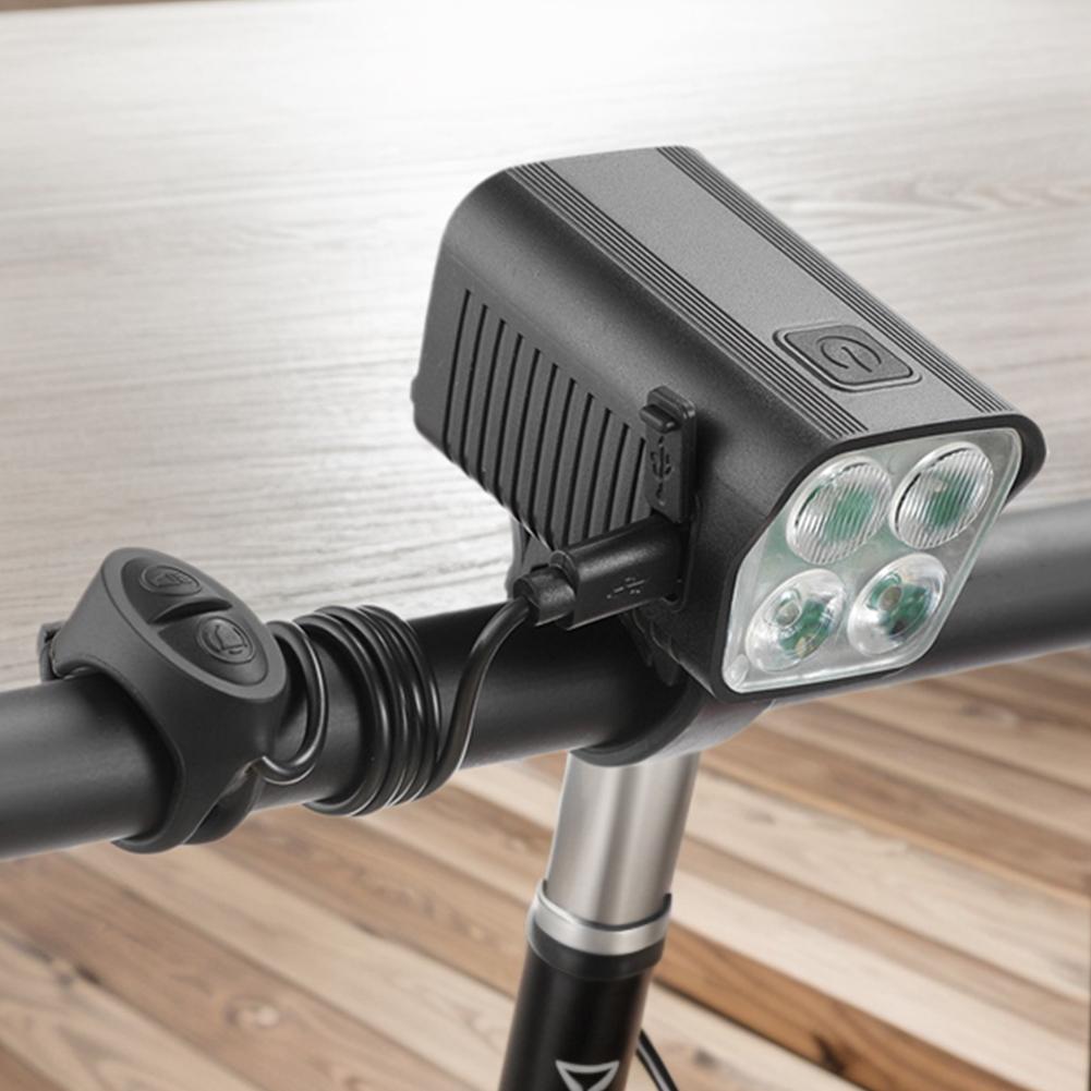 LED Bike Headlight with Horn MTB Road Cycling Lamp 120dB Super Bright Bicycle Headlight USB Charging Bicycle Accessories