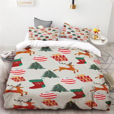 Bettbezug Weihnachten Elch Kiefernzweig Druck Schlafzimmer Wohnzimmer Raumdeko Einzel Doppel Queen King Size