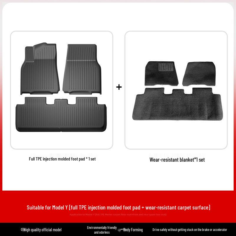 Tesla Model 3/Y Full Protection TPE Car Mat for Left & Right Steering