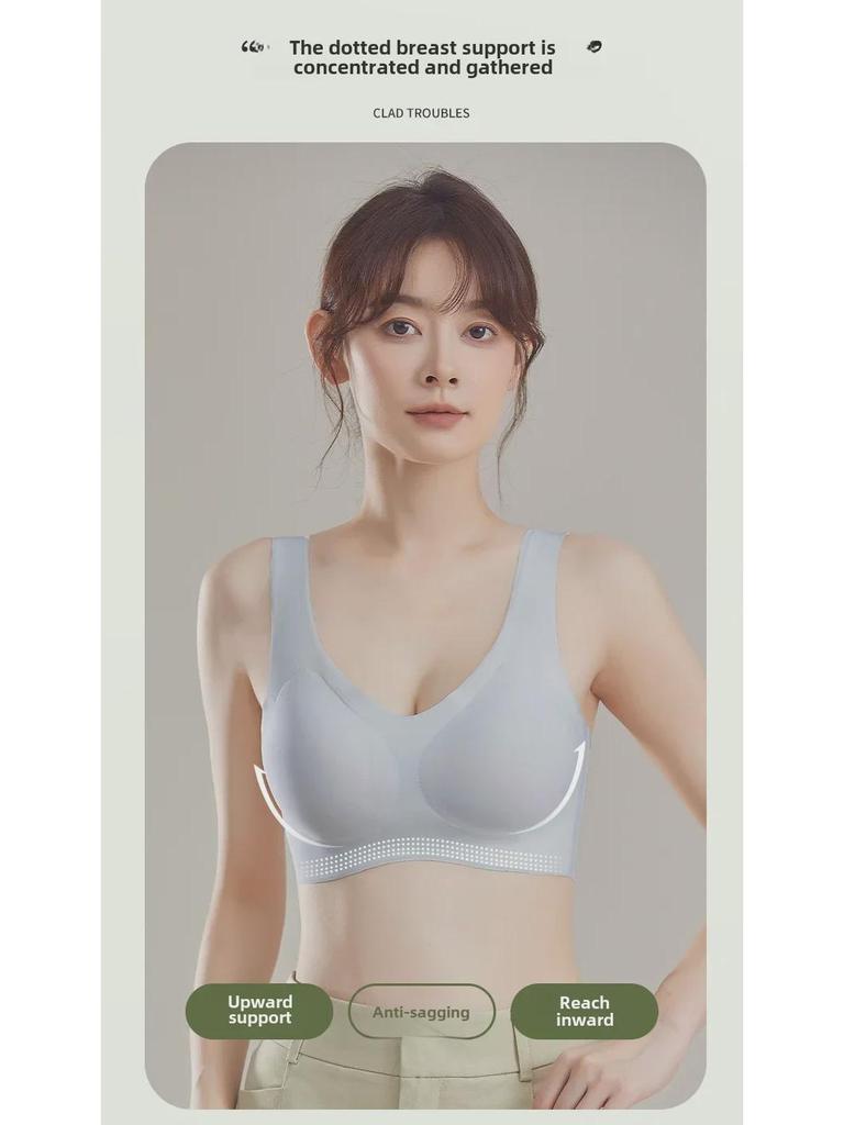 Bright Red Large Wedding Underwear Bra with Wide Straps, Machine Washable, Seamless, Anti-Sagging, Fixed Cup