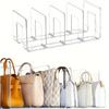 Clear Plastic Purse Handbag Organizer 4 Sections Bag Closet Shelf Divider Purse Display Stand Handbag Storage Organizer Holder