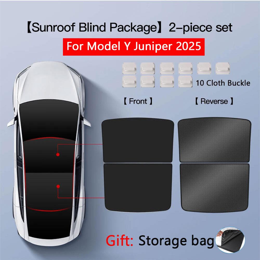 Roof Sunshades for Tesla Model Y 2025 Juniper Model 3 Sunroof Shade Sunshade Roof Sun Shade for 2024-2025 Tesla Model 3 HighlandWindshield Sunshades