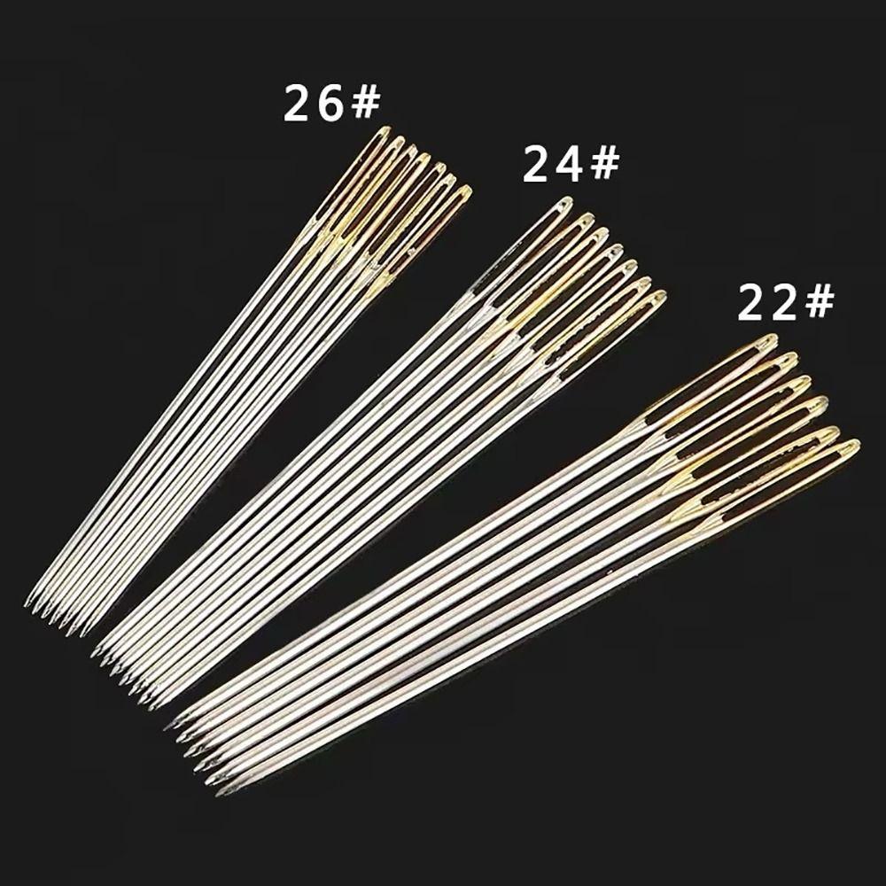 100Pcs New Multi-size Sewing Needle Stainless Steel 22/24/26# Cross Stitch Needle Tail Embroidery Fabric DIY Craft Tool