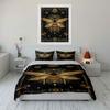 Golden bee with symbols. Bedding sets Duvet cover sets Duvet covers Pillowcases(1 * Duvet Cover 2 * Pillowcases, without duvet insert)