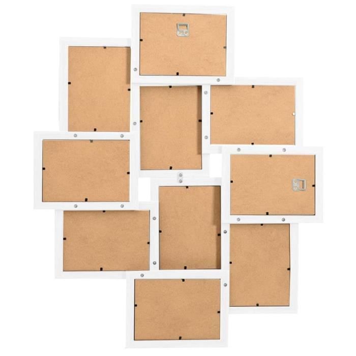 Cadre photo - VIDAXL - Collage 10x15 cm - Blanc - MDF - Design contemporain