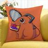 P-Pochita World Various Sizes Square Pillow Case For Car Home Bedchamber Decor