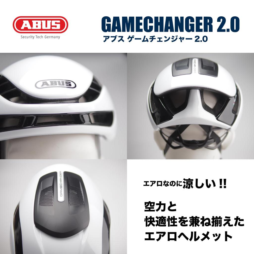 ABUS Game Changer Cycling Aero Graham L 2.0 Helmet, Silver, (57-61cm) [2-Year Warranty]