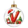 Indoor Outdoor Xmas Hanging Ornaments 26?Letter Acrylic Christmas Ball Ornament, 3D Crystal Style Alphabet Gift Ideas for Family Pendant, Tree Home