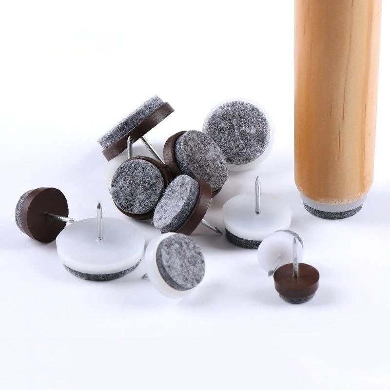 20PCS Heavy Felt Feet Pad Skid Glide Furniture Chair Table Leg DIY Nail Protector