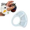 Handheld Resin Palette for Acrylics Mini Paint Tray with Thumb Hole Lightweight Durable Easy To Clean Mixing Board Watercolor Painting Palette,