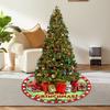 Christmas Tree Skirt Creative Exquisite Printing Santa Clauss Tree Bottom Decoration Christmas Supplies Ornaments