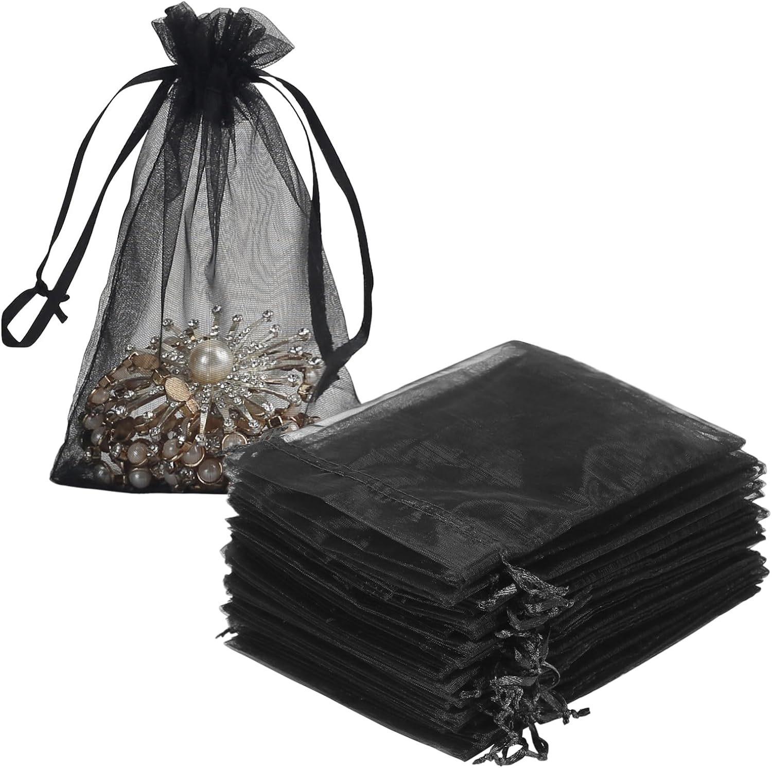 

20pcs 5x7 7x9 9x12 cm Organza Drawstring Bags Gift Pouches Necklace Packing Display Bracelet Bags Diy Jewelry Packaging Making 5x7cm