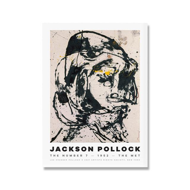 

Джексон Поллок Абстрактная живопись Изобразительное искусство Репродукции Галерея Выставочные плакаты Современная настенная живопись на холсте Картины Домашний декор без рамки 21*30cm No Frame
