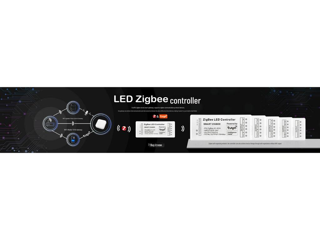 ZIGBEE Smart Speaker with Monochrome Graffiti - Voice-Controlled Signal and Light Controller